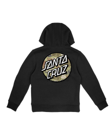 The Santa Cruz Boys Boys Stamped Opus Camo Hoodie in Black