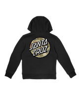 The Santa Cruz Boys Boys Stamped Opus Camo Hoodie in Black