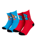 The Santa Cruz Boys Boys Dude Socks (2 Pack) in Dude Blue & Dude Red