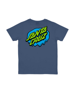 The Santa Cruz Boys Boys Slime Dot T-Shirt in Heritage Blue