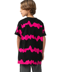 Boys Slime Stripe T-Shirt in Black
