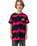 The Santa Cruz Boys Boys Slime Stripe T-Shirt in Black
