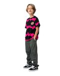The Santa Cruz Boys Boys Slime Stripe T-Shirt in Black