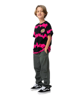 The Santa Cruz Boys Boys Slime Stripe T-Shirt in Black