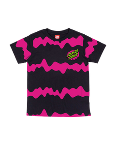 The Santa Cruz Boys Boys Slime Stripe T-Shirt in Black