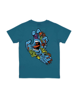 The Santa Cruz Boys Boys Roskopp Screaming Five T-Shirt in Teal