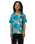 The Santa Cruz Boys Boys Stamped Opus Shirt in Teal Woodcut Camo