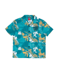 The Santa Cruz Boys Boys Stamped Opus Shirt in Teal Woodcut Camo