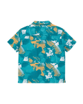 The Santa Cruz Boys Boys Stamped Opus Shirt in Teal Woodcut Camo