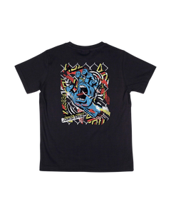 The Santa Cruz Boys Boys Damaged Hand T-Shirt in Black