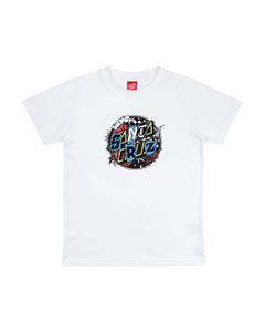The Santa Cruz Boys Boys Pay Off Dot Front T-Shirt in White