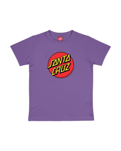 The Santa Cruz Boys Boys Classic Dot T-Shirt in Fresh Purple