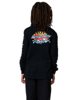 The Santa Cruz Boys Boys Salba Voodoo Long Sleeve T-Shirt in Black