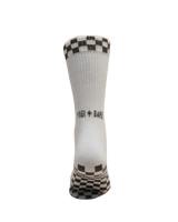 The Yogi Bare Womens Eco Bamboo Pilates Grip Socks in Chocolate Checkerboard