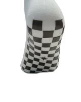 The Yogi Bare Womens Eco Bamboo Pilates Grip Socks in Chocolate Checkerboard