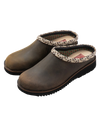 Womens Original Leather Clog in Brown