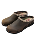 Womens Original Leather Clog in Brown