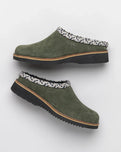 The Simple Womens Womens Original Suede Clog in Olive