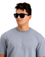 The Sinner Sunglasses Knoll Polarised Sunglasses in Dark Blue & Blue