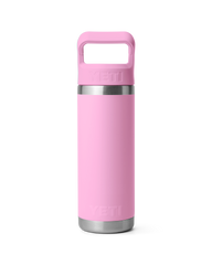 The Yeti Rambler 18oz Straw Bottle in Pink