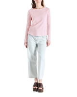 The American Vintage Womens Sonoma Long Sleeve T-Shirt in Vintage Marshmallow