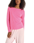 The American Vintage Womens Sonoma Long Sleeve T-Shirt in Pink Acid Fluo
