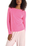 The American Vintage Womens Sonoma Long Sleeve T-Shirt in Pink Acid Fluo