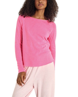 The American Vintage Womens Sonoma Long Sleeve T-Shirt in Pink Acid Fluo