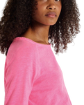 The American Vintage Womens Sonoma Long Sleeve T-Shirt in Pink Acid Fluo