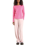 The American Vintage Womens Sonoma Long Sleeve T-Shirt in Pink Acid Fluo