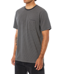 The Katin Mens Finley Pocket T-Shirt in Black Wash & Vapor