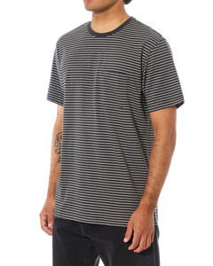 The Katin Mens Finley Pocket T-Shirt in Black Wash & Vapor
