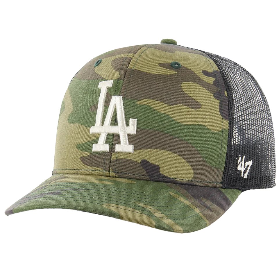 LA Dodgers Branson Trucker Cap Camo