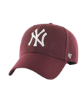 The 47 Brand Mens NY Yankees MVP Snapback Cap in Dark Maroon