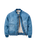 Lucia Denim Sherpa Bomber Jacket in Denim Blue
