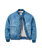 Lucia Denim Sherpa Bomber Jacket in Denim Blue