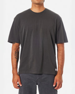 The Katin Mens Box Fit Heritage T-Shirt in Black Wash Pigment Dye