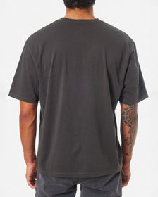 The Katin Mens Box Fit Heritage T-Shirt in Black Wash Pigment Dye