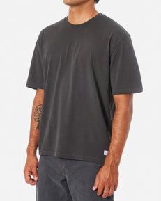 The Katin Mens Box Fit Heritage T-Shirt in Black Wash Pigment Dye