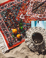 Haven Beach Towel in Burgundy