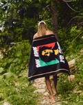 The Slowtide One Love Beach Towel in Black