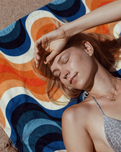 The Slowtide Flip Side Beach Towel in Lagoon