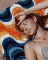 The Slowtide Flip Side Beach Towel in Lagoon