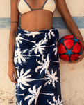 The Slowtide Luca Beach Towel in Blue & White