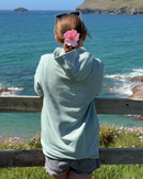 The ACS Clothing Girls Girls Mandala Heart Hoodie in Aloe