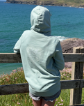 The ACS Clothing Girls Girls Mandala Heart Hoodie in Aloe