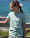 The ACS Clothing Boys Girls Muse Block T-Shirt in Aloe