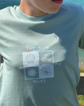 The ACS Clothing Boys Girls Muse Block T-Shirt in Aloe