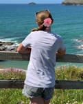 The ACS Clothing Girls Girls Cornwall Palm T-Shirt in Lavender