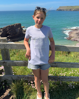 The ACS Clothing Girls Girls Cornwall Palm T-Shirt in Lavender